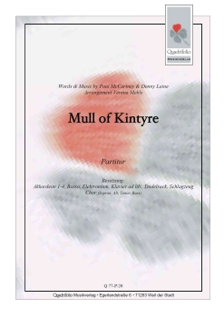 Mull of Kintyre - Partitur