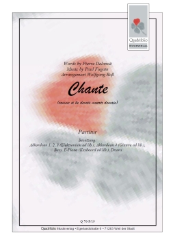 Chante - Partitur