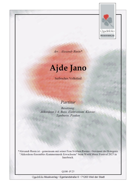 Ajde Jano - Partitur