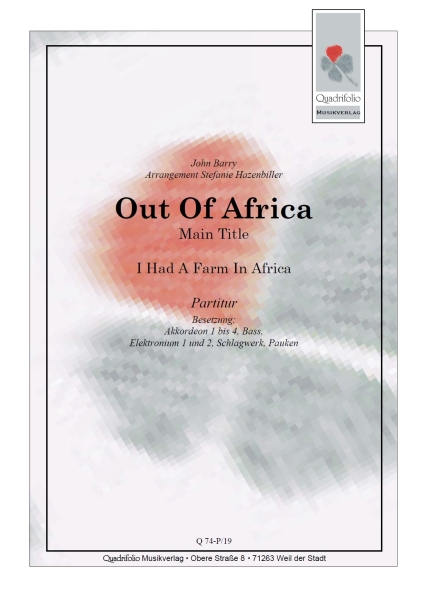 Out Of Africa - Main Theme - Partitur